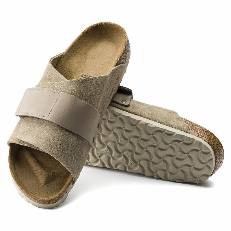 Birkenstock Ruskind Kyoto Dame Grå Brune | DK 419PJJ